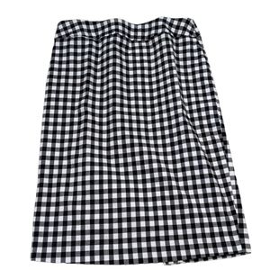 Cleo gingham black and white stretchy pencil skirt
